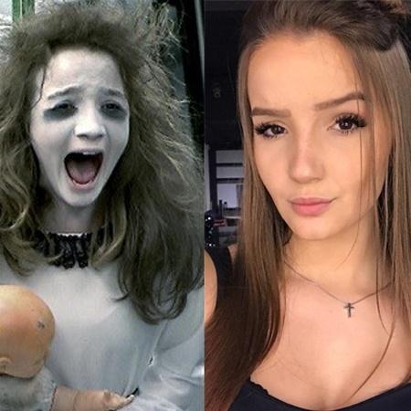 Anna Livya na época em que estourou com a pegadinha e atualmente - Reprodução/SBT - Instagram annalivya1 - Reprodução/SBT - Instagram annalivya1