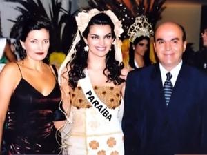 Mayana Neiva aparece com a faixa de Miss Paraíba em foto antiga - Reprodução / TV Globo - Reprodução / TV Globo