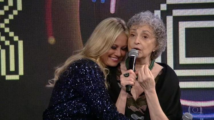 Ana Lúcia Torre elogia Ellen Roche no "Domingão" - Reprodução/Globo - Reprodução/Globo