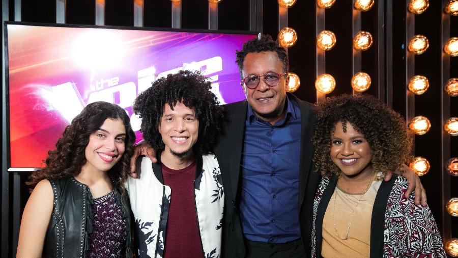Lúcia Muniz, Willian Kessley, Tony Gordon e Ana Ruth, finalistas do The Voice Brasil  - Raquel Cunha TV Globo