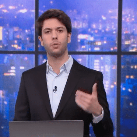 Caio Coppolla em um de seus debates na CNN Brasil; comentarista está afastado por motivos de saúde - Reprodução/CNN