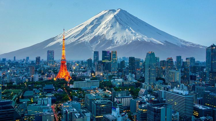 Horizonte do Monte Fuji 