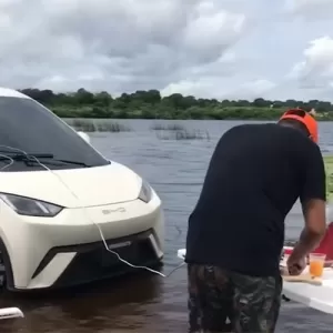 Churrasco com carro elétrico: vídeo viraliza e mostra novos usos do veículo