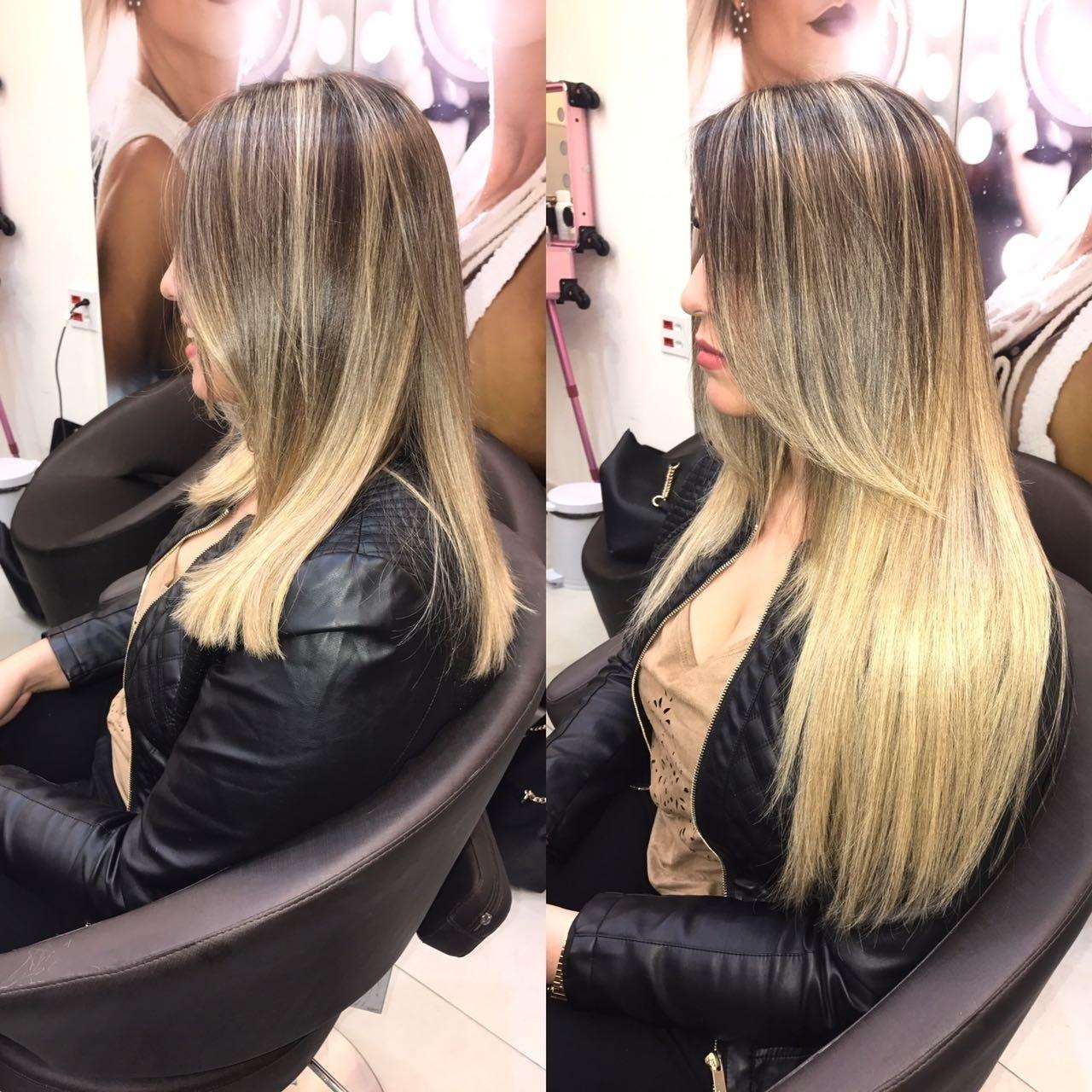 Antes e depois de cliente que utilizou o mega hair colocado com fita adesiva - Divulgação