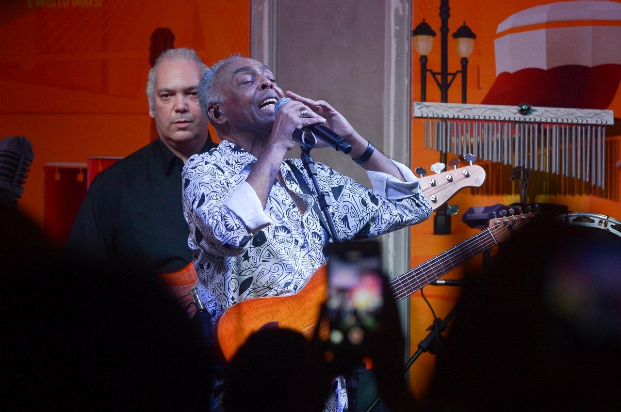 Gilberto Gil no Bar Brahma em SP - Francisco Cepeda/AgNews