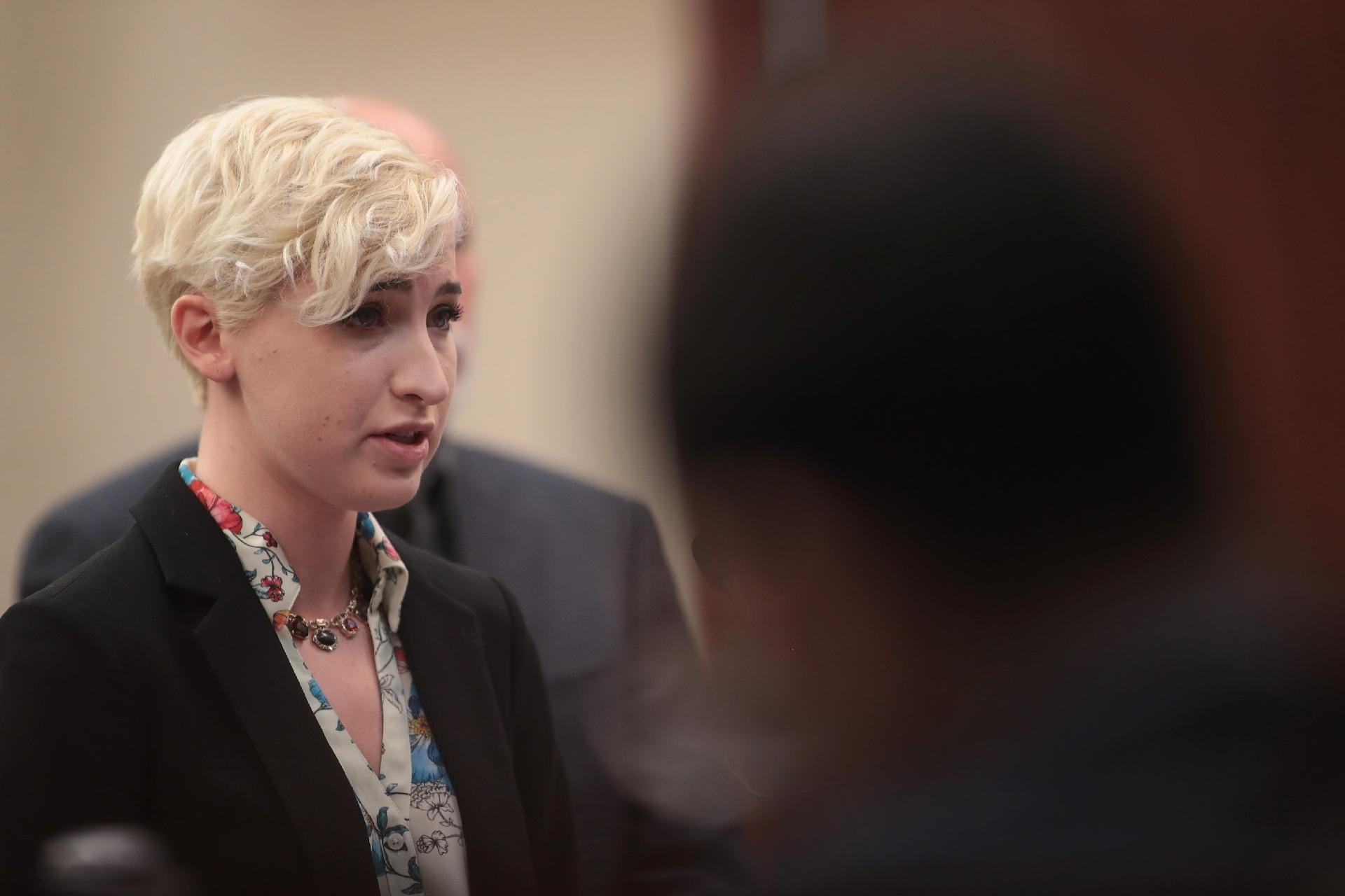 Amanda Thomashow, uma das sobreviventes de abuso sexual de Larry Nassar - Getty Images