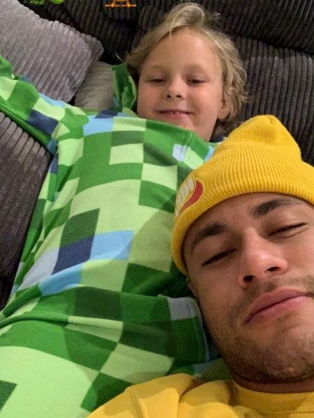 Neymar com o filho, David Lucca - Reprodução/Instagram