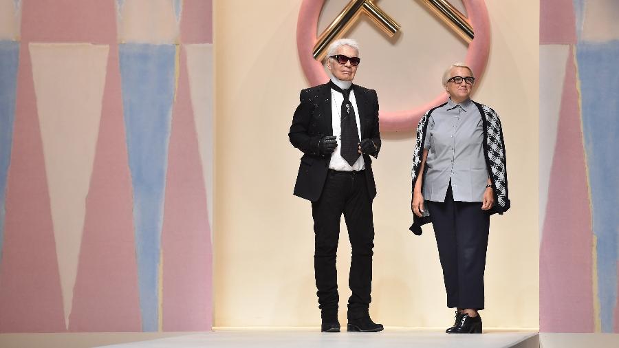 Karl Lagerfeld e Silvia Venturini Fendi - Getty Images