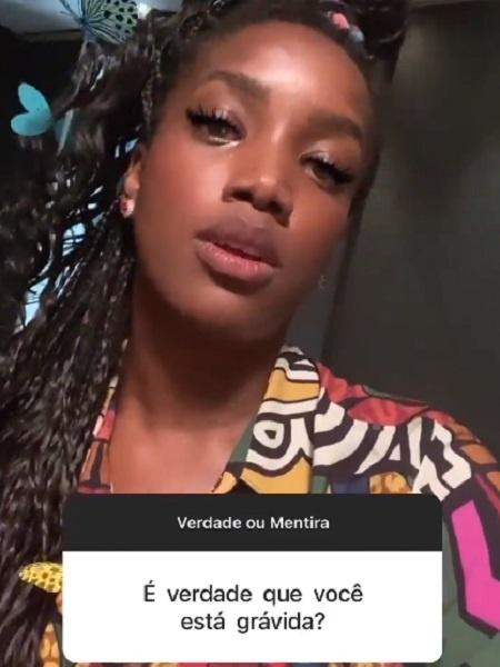 Cantora Iza diz não estar grávida - Reprodução/Instagram - Reprodução/Instagram