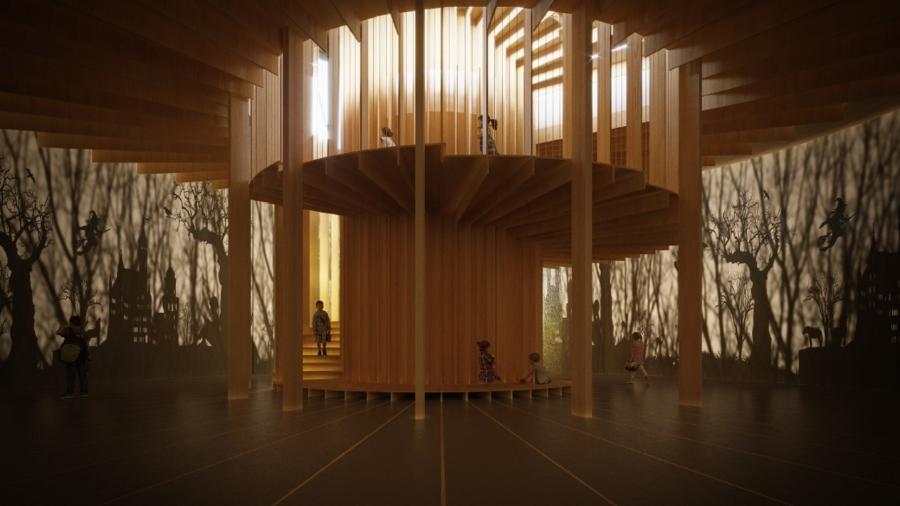 Projeto do novo museu Hans Christian Andersen - Kengo Kuma