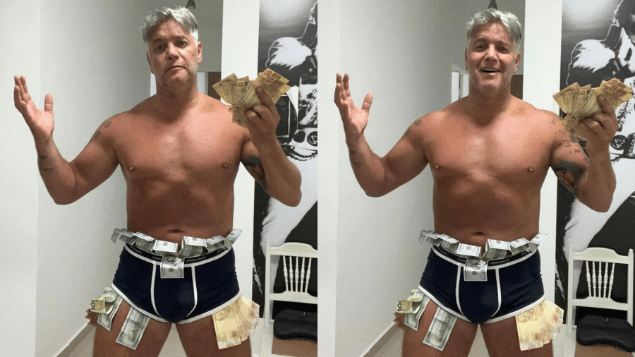 David Cardoso Jr. posa com dinheiro na cueca - Instagram