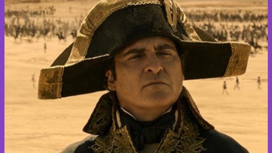Joaquin Phoenix em cena de 'Napoleão', em cartaz nos cinemas