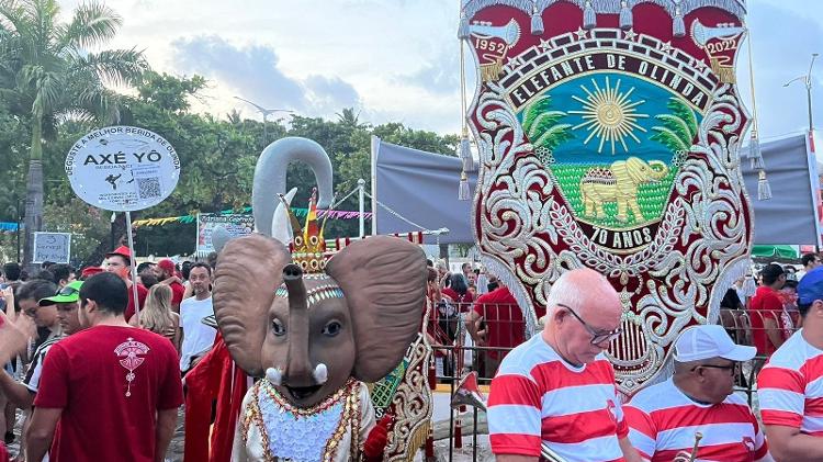 Bloco Elefante faz a festa no município de Olinda (PE)
