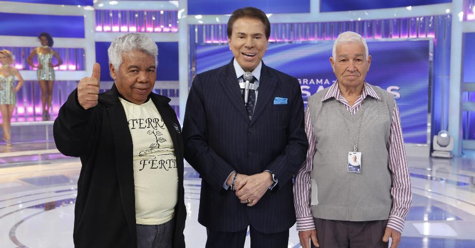 2014 - Silvio Santos com Roque (coordenador de auditórios) e Seu Assis (responsável pelos aviõezinhos)