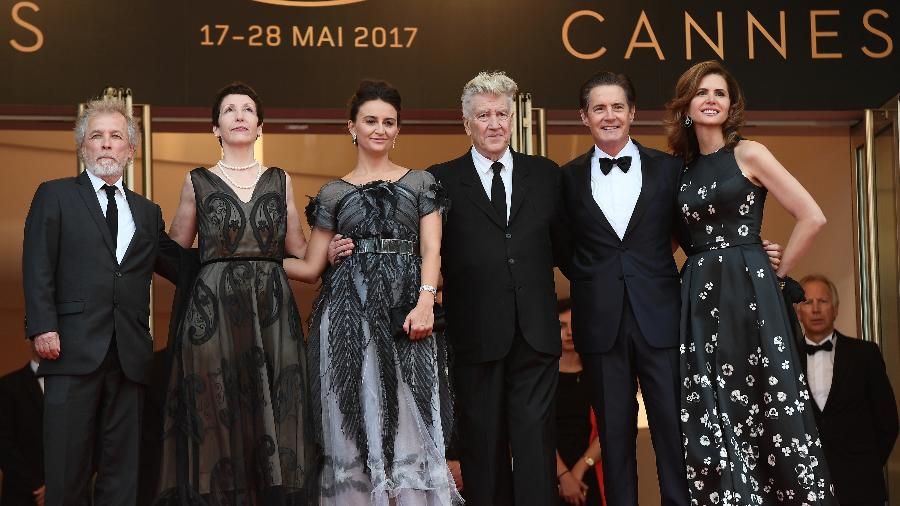 Emily Stofle, David Lynch, Kyle MacLachlan and Despirei Gruber comparecem à exibição the "Twin Peaks" na 70ª edição do Festival de Cannes em Paris - Mathias Nareyek/GettyImages