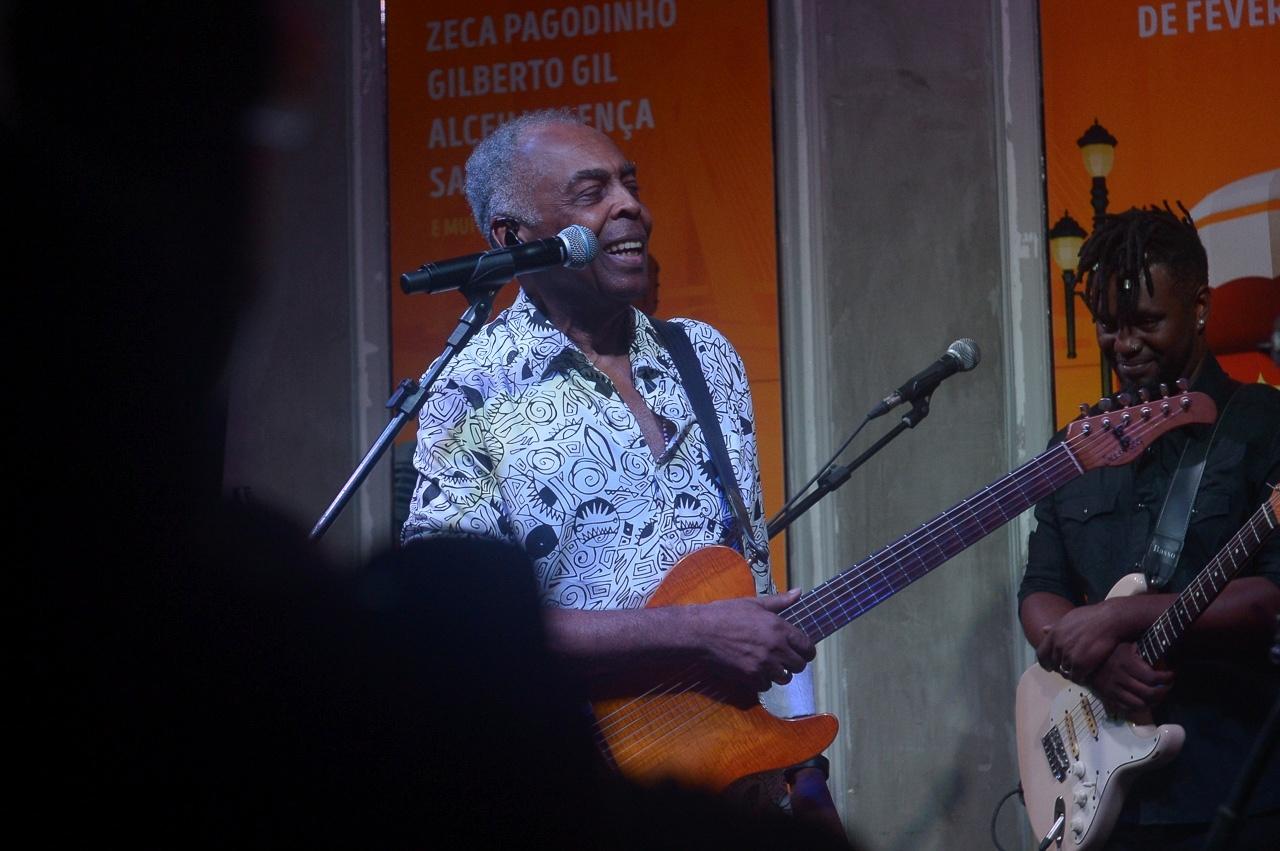 Gilberto Gil no Bar Brahma em SP - Francisco Cepeda/AgNews