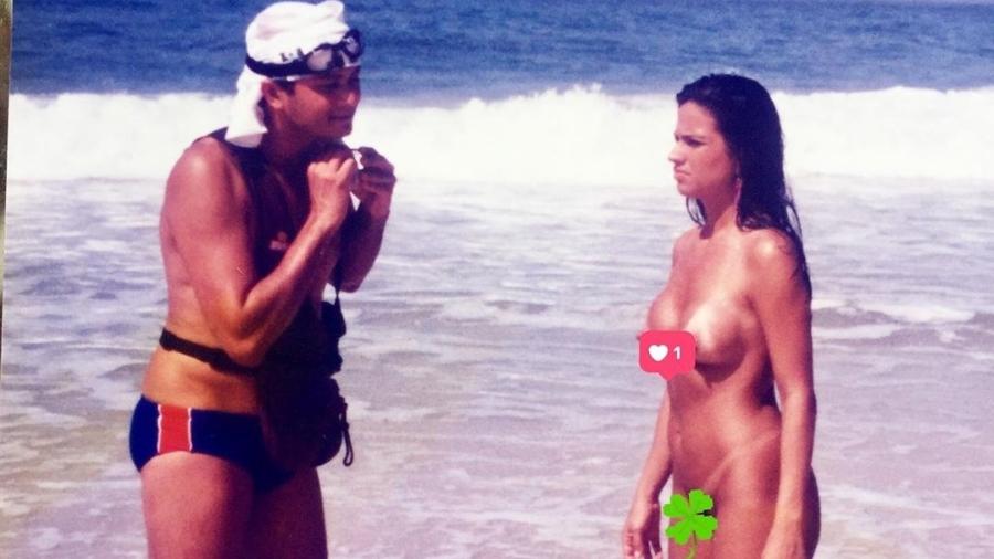 Solange Gomes, nos bastidores do ensaio fotográfico nu para a revista "Sexy" - Reprodução/ Instagram
