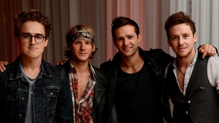 A banda britânica McFly - Ian Gavan/Getty Images para Sony Pictures - Ian Gavan/Getty Images para Sony Pictures