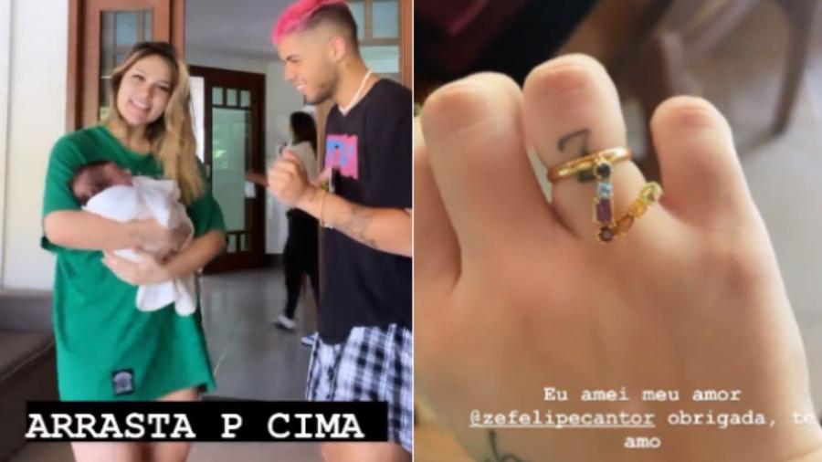 Virginia Fonseca mostra o anel que ganhou de Zé Felipe no Dia dos Namorados - Reprodução/Instagram