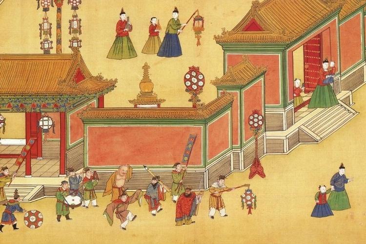 Festival de balões na China Ming (1485) 