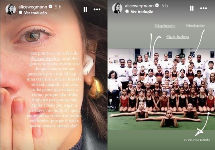 Alice Wegmann celebra vitória do Brasil na ginástica