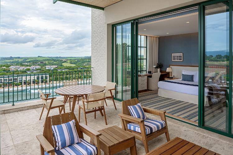Nos quartos do hotel, clima de casa de praia