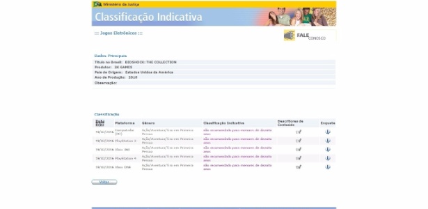 Título foi listado no Ministério da Justiça brasileiro e será indicado para maiores de 18 anos - Reprodução