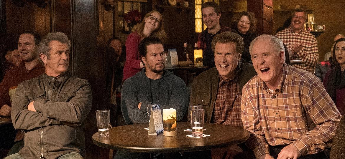 Mel Gibson, Will Ferrell, Mark Wahlberg e John Lithgow em cena de "Pai em Dose Dupla 2" - Divulgação