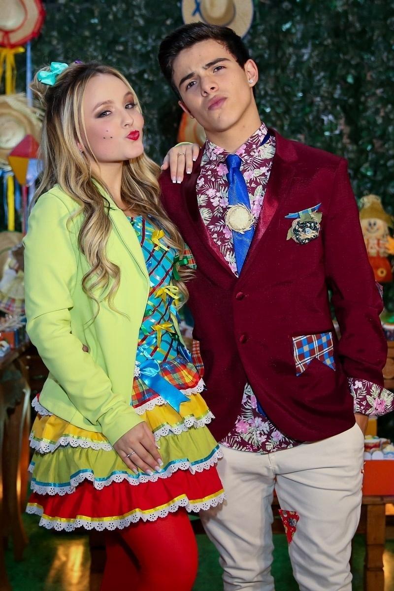 Thomaz Costa comemora aniversário com festa junina realizada no Espaço Aya, em São Paulo. O ator de "Carrossel", que completou 17 anos, dançou quadrilha com a ex-namorada, Larissa Manoela - Manuela Scarpa/Brazil News