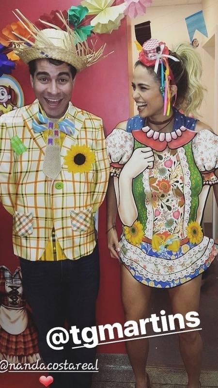 Thiago Martins e Nanda Costa curtem Festa Junina da equipe de "Pega-Pega" - Reprodução/Instagram/tgmartins