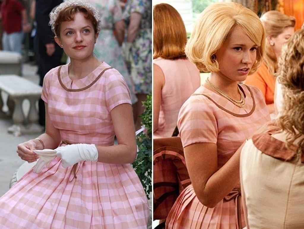À esquerda, Elisabeth Moss em "Mad Men". À direita, Anna Camp em "Histórias Cruzadas" (2011) - Reprodução