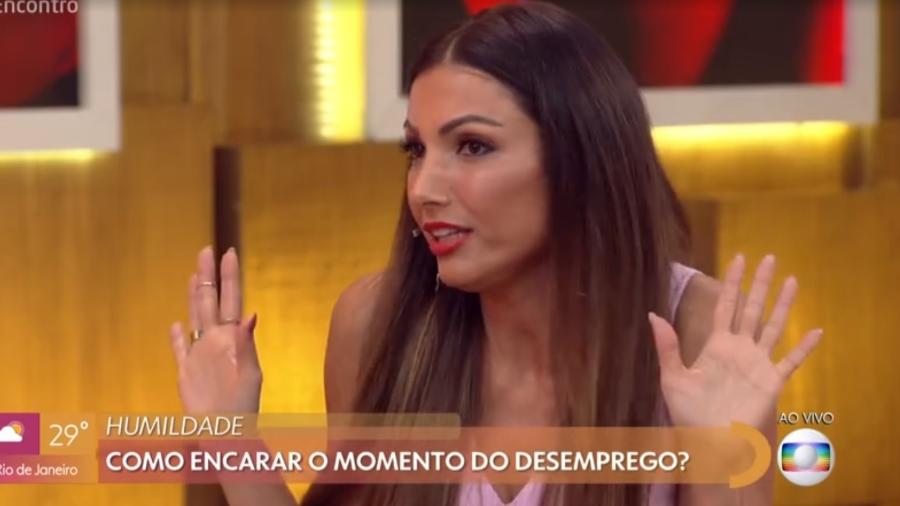 Patricia Poeta gerou polêmica ao fazer um comentário sobre desemprego durante o Encontro - Reprodução/TV Globo