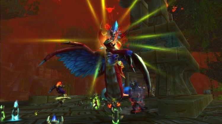 Jogadores enfrentam Hakkar em Zul'Gurub,  em World of Warcraft - Reprodução/WoWHead - Reprodução/WoWHead