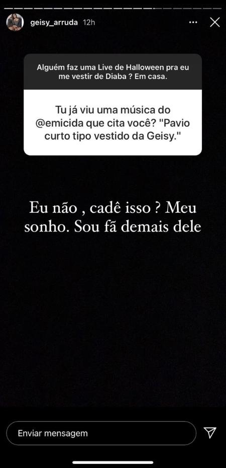 Stories Geisy - Reprodução / Instagram - Reprodução / Instagram