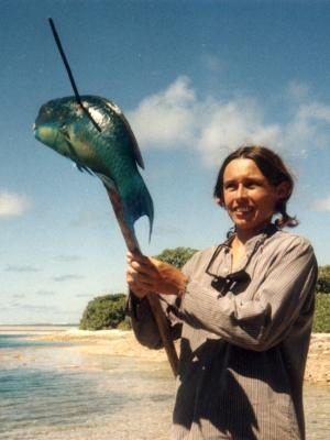 Anne mostrou talento para pescaria - Arquivo pessoal - Arquivo pessoal