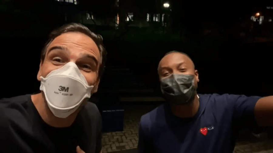 BBB 22: Tadeu Schmidt e Thiaguinho cantam juntos - Reprodução / Instagram @tadeuschmidt