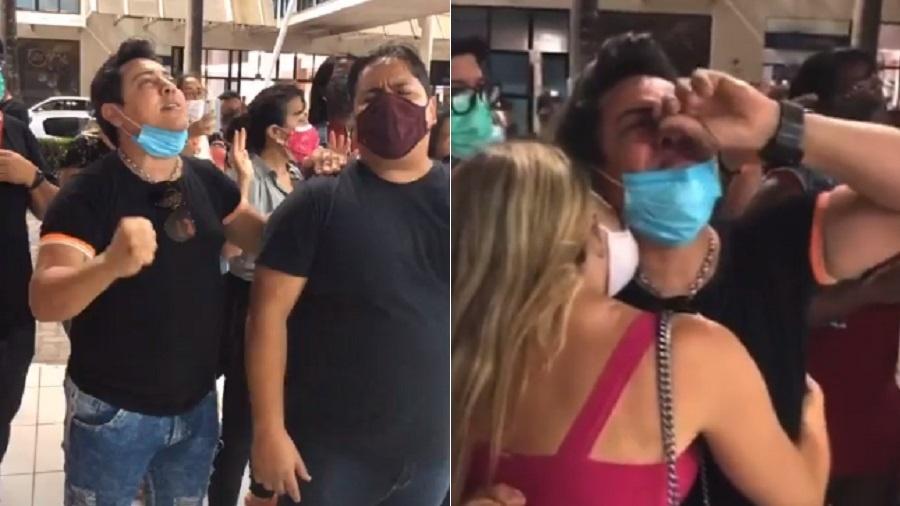 Vocalista do Calcinha Preta canta com fãs em hospital para Paulinha Abelha - Reprodução/Instagram