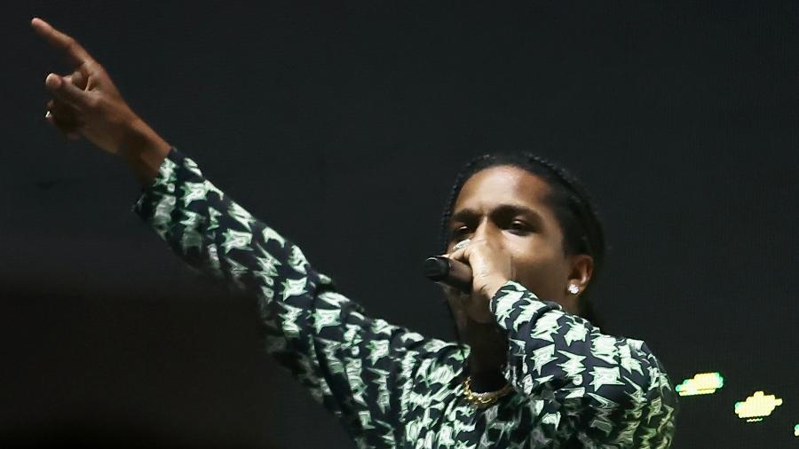 O rapper A$AP Rocky em show no segundo dia de Lollapalooza - Manuela Scarpa / Brazil News