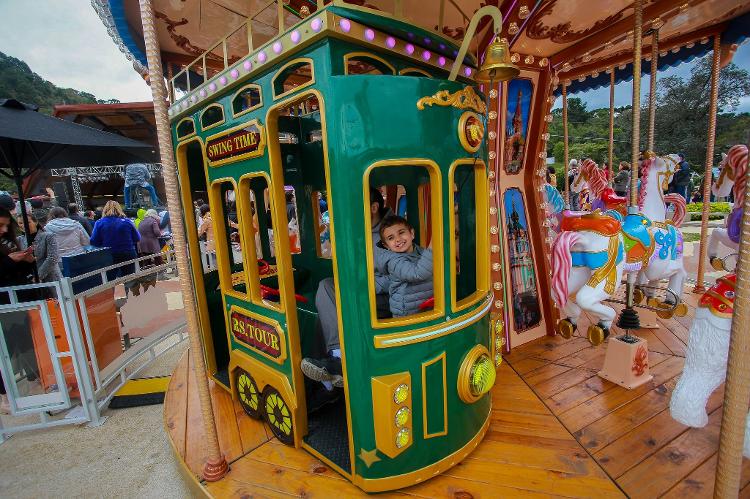 Passeio de trem, roda-gigante, carrossel e pedalinho ainda estão entre as atrações do Parque Capivari - Divulgação/Governo do Estado de São Paulo - Divulgação/Governo do Estado de São Paulo