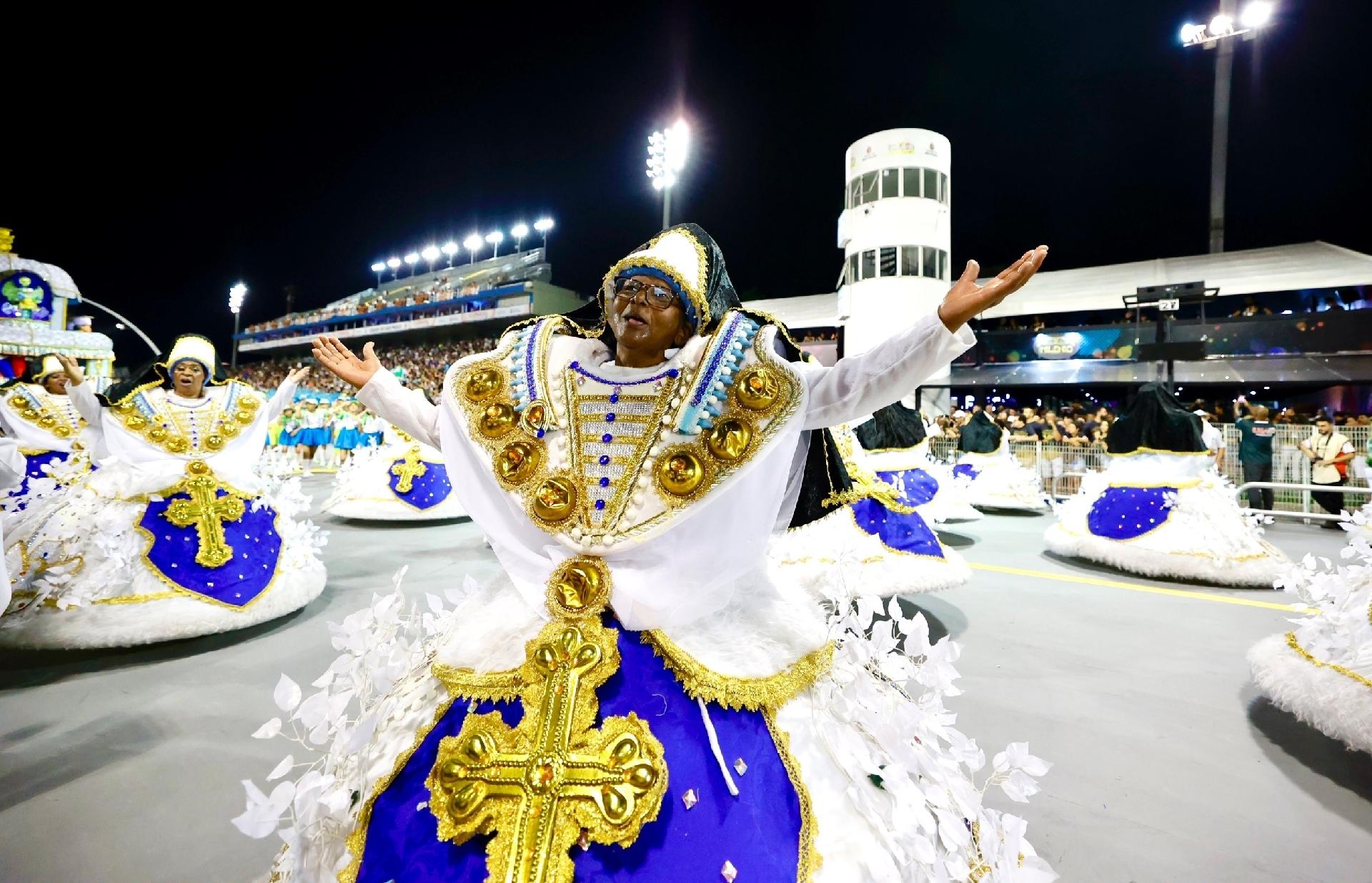 Camisa Verde e Branco no Desfile das Campeãs; escola voltou à elite do Carnaval de São Paulo - Mariana Pekin/UOL