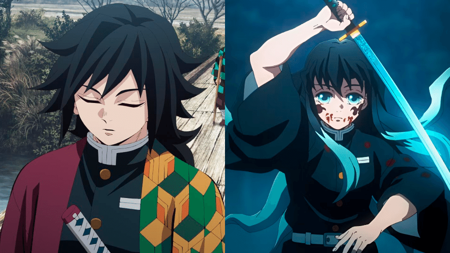 Giyu e Tokito do anime "Demon Slayer"