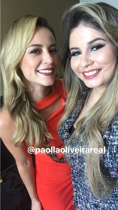 Paollla Oliveira e Marília Mendonça nos bastidores de novela - Reprodução/Instagram