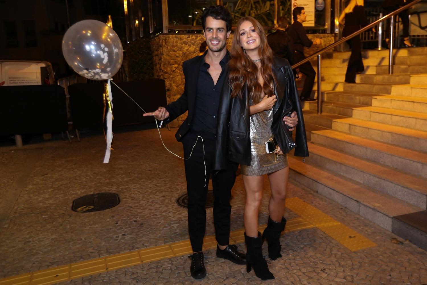 Marina Ruy Barbosa chega com o marido, Xandinho Negrão, para sua festa de 23 anos no Morro da Urca - Roberto Filho/Brazil News