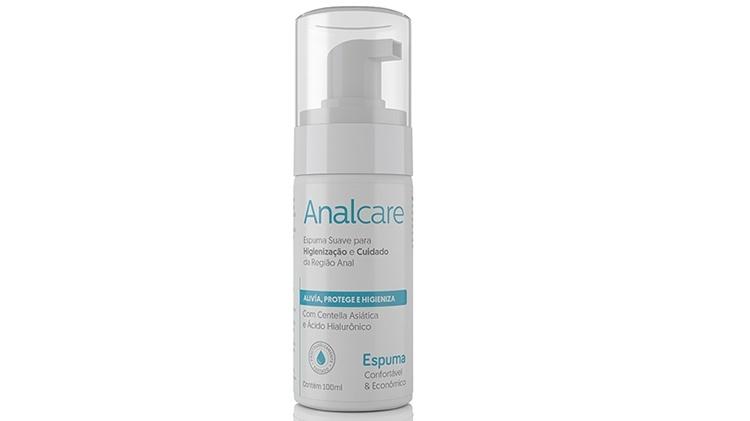 Analcare, R$ 49,90, Toy Sexshop (www.toysexshop.com.br) Espuma suave para higienização e cuidado da pele da região anal, pode ser usado antes ou depois da transa. Tem ativos que promovem hidratação e elasticidade na região, além de ajudar a regenerar possíveis fissuras. - Divulgação - Divulgação