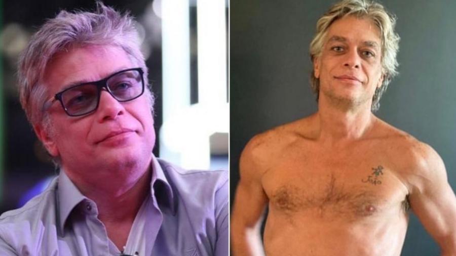 Fábio Assunção, antes e depois do programa de treinamento com Chico Salgado - Reprodução/Instagram