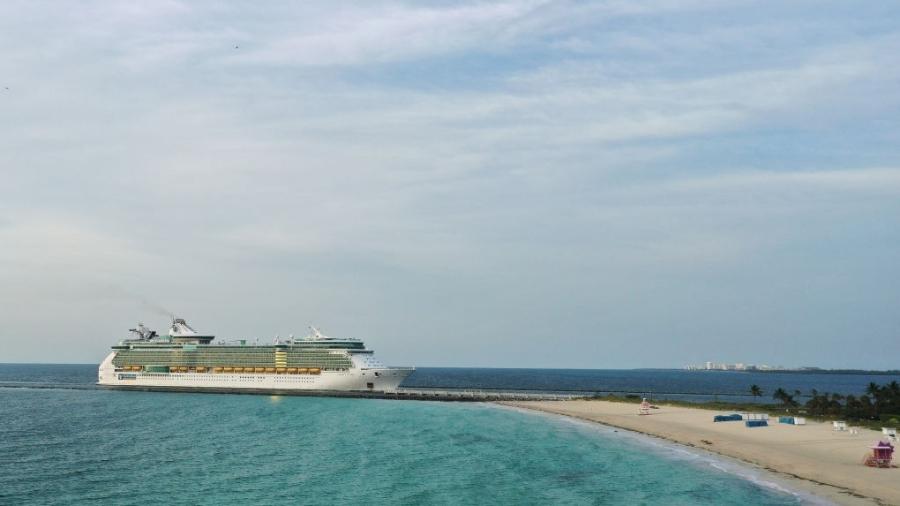 O navio Liberty of the Seas da Royal Caribbean: companhia está entre as que relaxaram os protocolos sanitários das embarcações - Cliff Hawkins/Getty Images