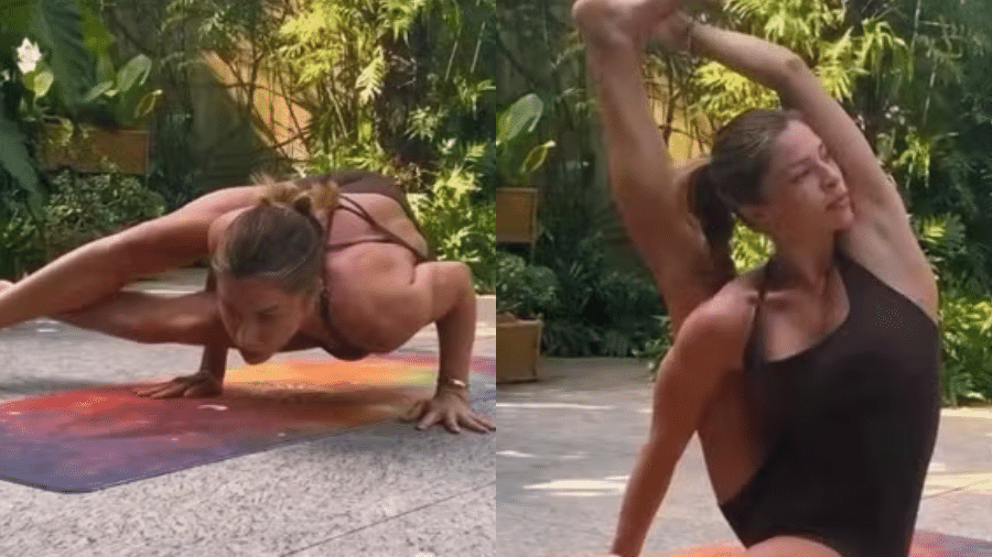 Grazi Massafera exibe flexibilidade em aula de yoga - Instagram