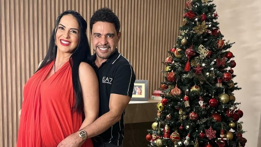 Graciele Lacerda e Zezé Di Camargo em clima de Natal - Reprodução/Instagram