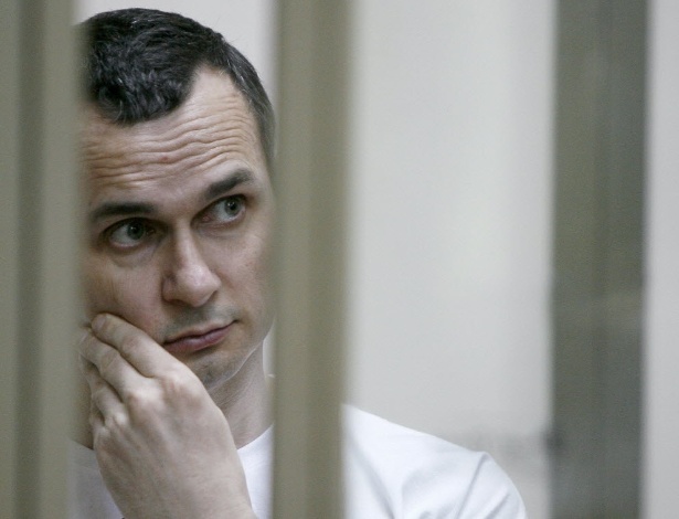 O cineasta ucraniano Oleg Sentsov, preso em Rostov acusado de terrorismo - Sergei Venyavsky/AFP Photo