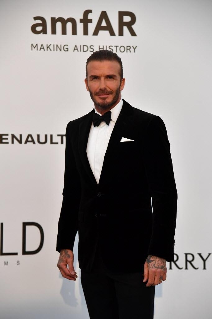 David Beckham no baile da fundação amfAR no Festival de Cannes 2017 - Alberto Pizzoli / AFP